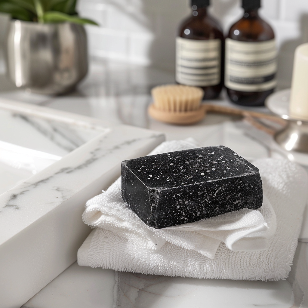 Hawaiian Black Lava Salt Soap with Charcoal