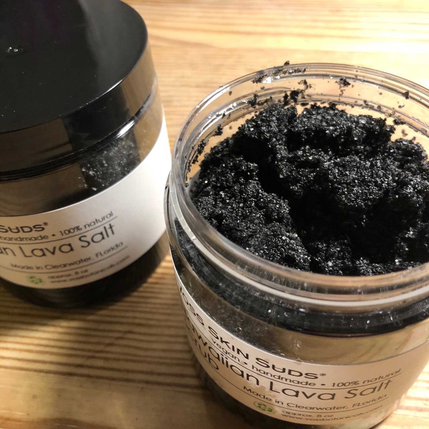 Hawaiian Lava Black Salt Scrub PRODUCT FOOTPRINTS Natural ingredients Phthalate, Sulfate, Petroleum & Paraben Free Vegan Free of Synthetic Fragrances Free of Synthetic Dyes GMO & Gluten-free Non Toxic Handmade Sustainable Innovation Made in the USA Cruelty Free Zero Waste Low Carbon Footprint eco friendly Holiday care package gift box gift for her relaxation gift self care box self care gift box spa gift box spa gift set thank you gift box birthday gift new mom gift relaxing bath set spa gift set spa kit