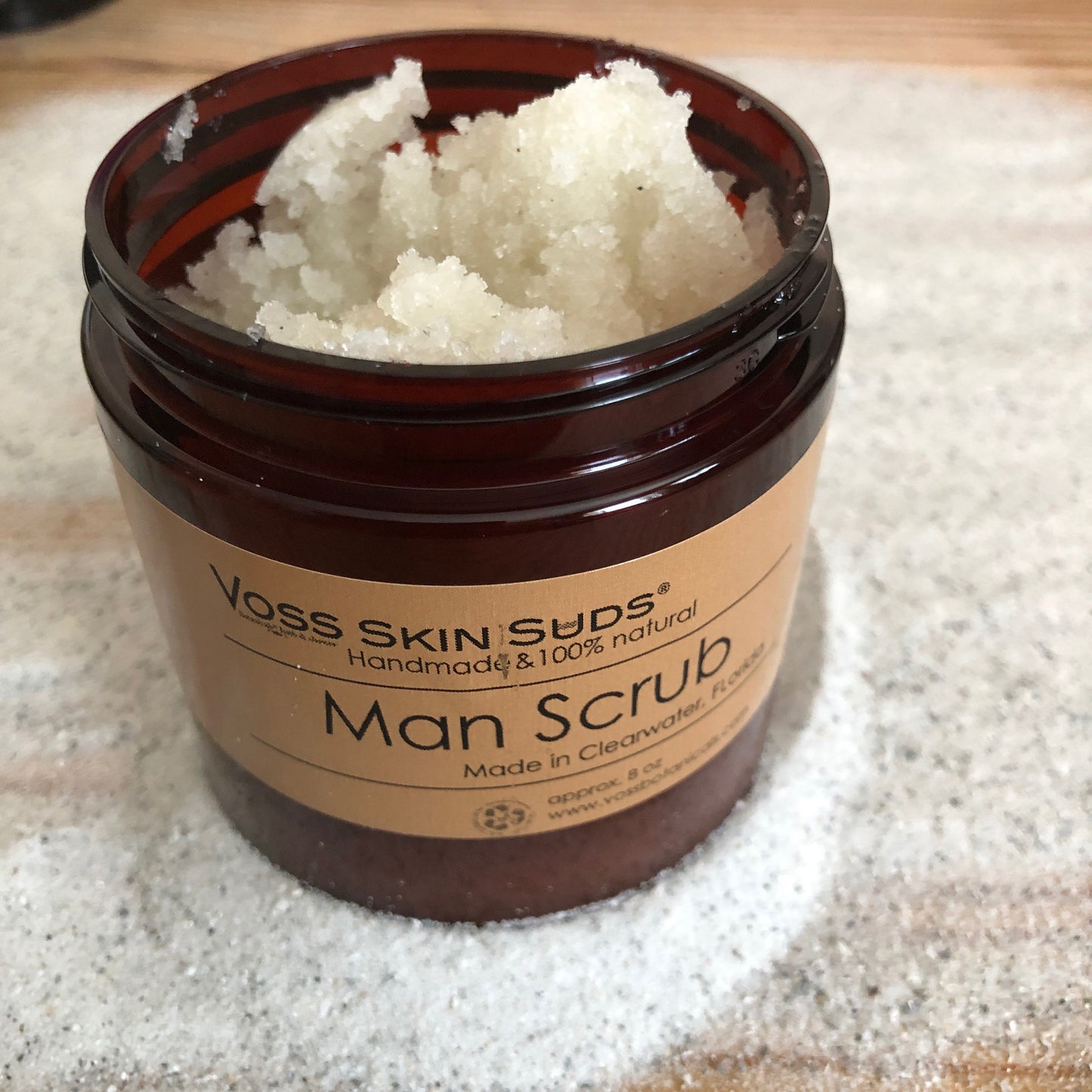 Man scrub PRODUCT FOOTPRINTS Natural ingredients Phthalate, Sulfate, Petroleum & Paraben Free Vegan Free of Synthetic Fragrances Free of Synthetic Dyes GMO & Gluten-free Non Toxic Handmade Sustainable Innovation Made in the USA Cruelty Free Zero Waste Low Carbon Footprint eco friendly Holiday care package gift box gift for him relaxation gift self care box self care gift box spa gift box spa gift set thank you gift box birthday gift new mom gift relaxing bath set spa gift set spa kit