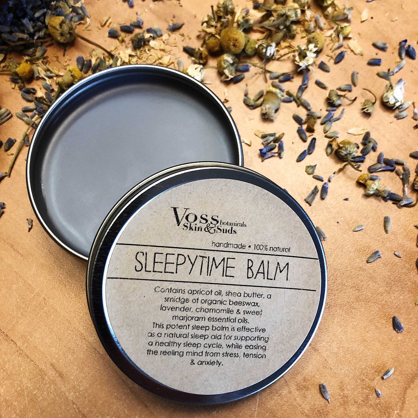 Stress Relief Lavender Sleep Balm PRODUCT FOOTPRINTS Natural ingredients Phthalate, Sulfate, Petroleum & Paraben Free Vegan Free of Synthetic Fragrances Free of Synthetic Dyes GMO & Gluten-free Non Toxic Handmade Sustainable Innovation Made in the USA Cruelty Free Zero Waste Low Carbon Footprint eco friendly Holiday care package gift box gift for her relaxation gift self care box self care gift box spa gift box spa gift set thank you gift box birthday gift new mom gift relaxing bath set