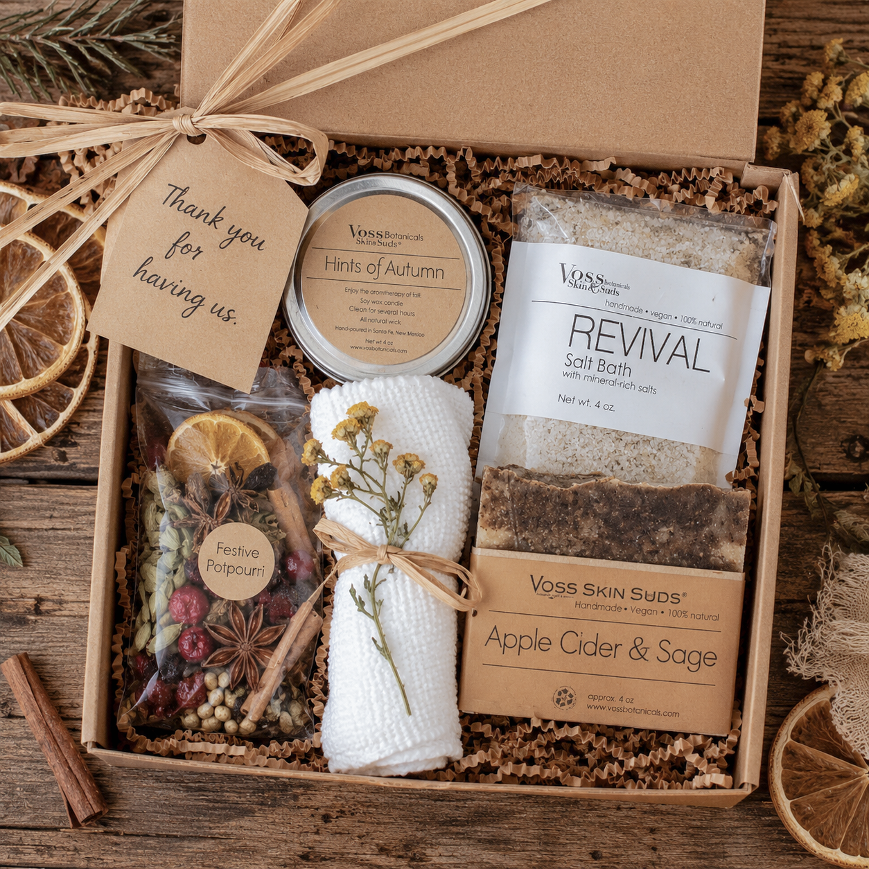 Fall Gift Box with Candle