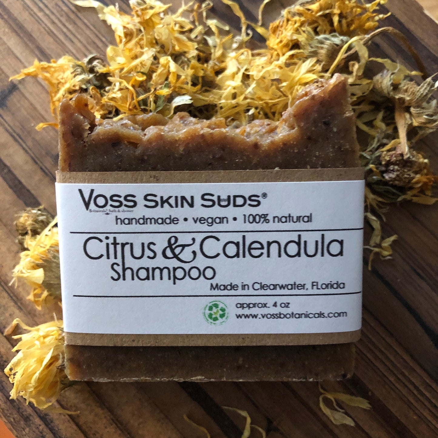 Shampoo Bar Citrus and Calendula PRODUCT FOOTPRINTS Natural ingredients Phthalate, Sulfate, Petroleum & Paraben Free Vegan Free of Synthetic Fragrances Free of Synthetic Dyes GMO & Gluten-free Non Toxic Handmade Sustainable Innovation Made in the USA Cruelty Free Zero Waste Low Carbon Footprint eco friendly   Holiday care package gift box gift for her relaxation gift self care box self care gift box spa gift box spa gift set thank you gift box birthday gift new mom gift relaxing bath set