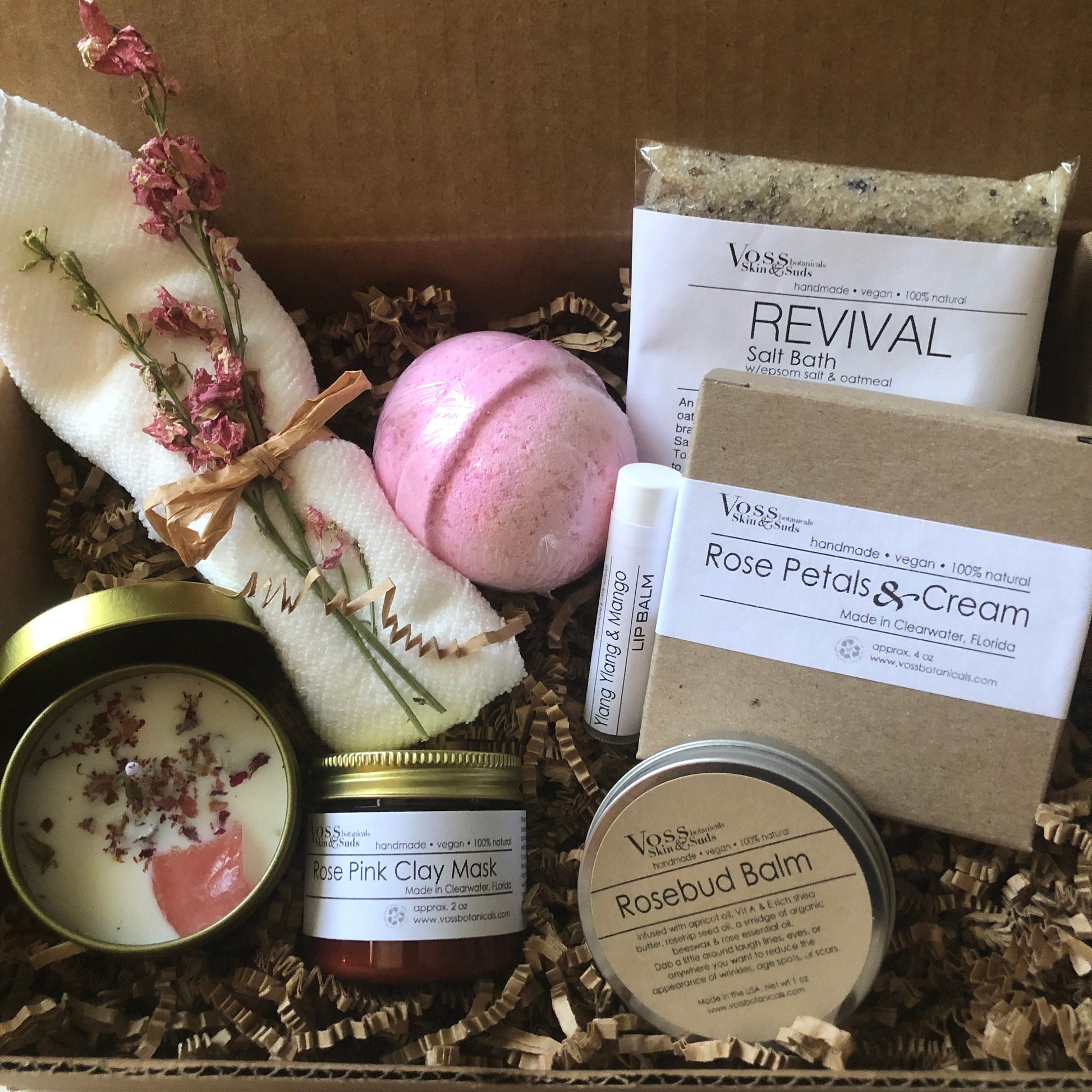 Rose Spa Gift Set, Stress Relief, Floral, Gift For Her, Relaxation &  Restful Sleep, Valentines Day Gift, Bridesmaid Spa Box, Bath Spa Gift